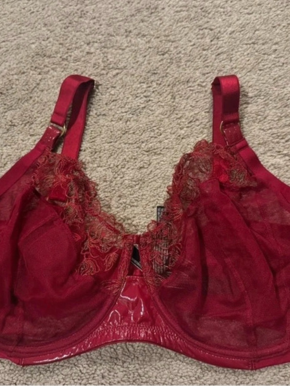 Victoria’s Secret Lace Underwire Bra in Deep Red